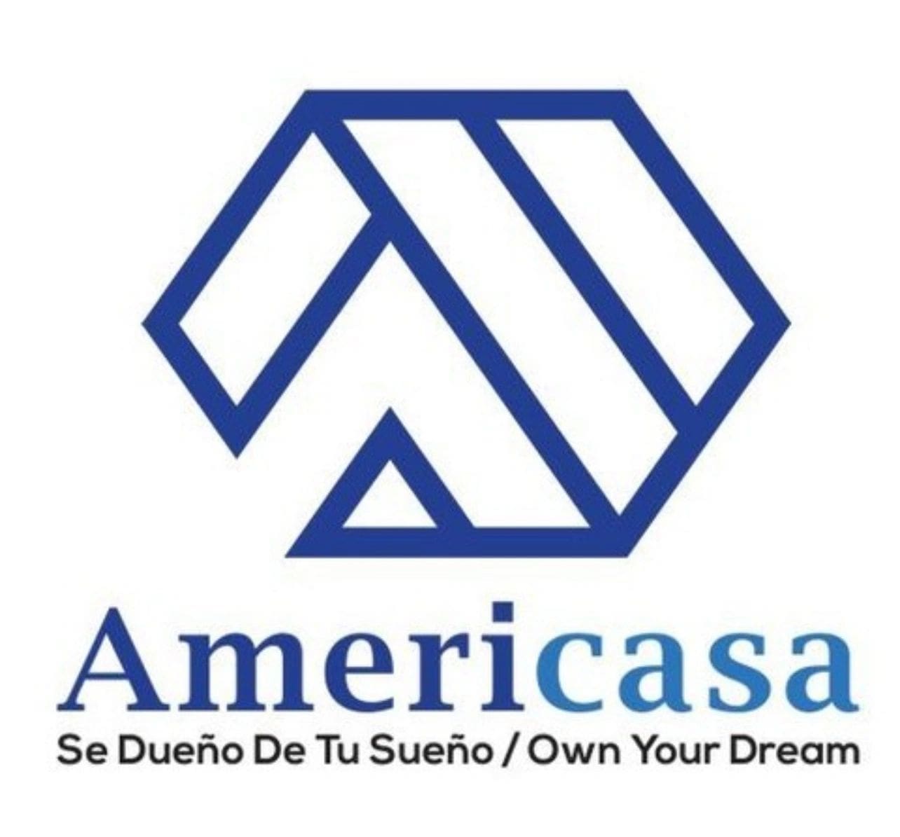 Blue and white Americasa branding